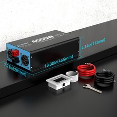 Pure Sine Wave Power Inverter 4000W 8000W 12V DC to 110 120V AC LCD Car Boat RV