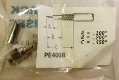 Pasternack SMA Male Connector Crimp/Solder Attachment New Sealed Made In U.S.A.
