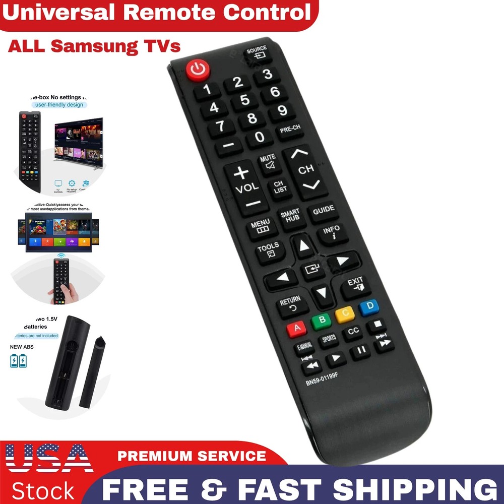 NEW Universal Remote Control for ALL Samsung LCD LED HDTV Smart TVs BN59-01199F