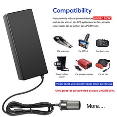 110V-220V AC To 12V DC Car Cigarette Lighter Wall Power Socket Adapter Converter