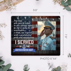 Worthwhile Life-I Served in the United States Navy, American Flat Picture