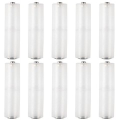 Coliao 10pcs AAA to AA Battery Adapter Clear