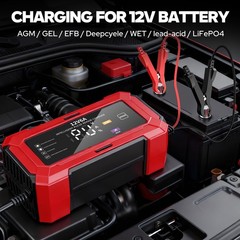 12V 6A Car Battery Charger Intelligent Automatic Pulse Repair Lifepo4 AGM GEL