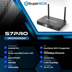 NEW RELEASE 2026 Black SUPERBOX S7 PRO Newly Upgraded Fast Shipping In Stock