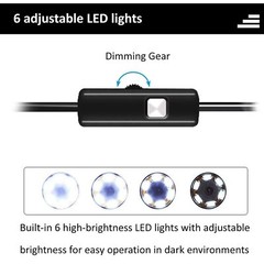 6LED USB Snake Endoscope Borescope HD Inspection Camera For Android Type C Lot