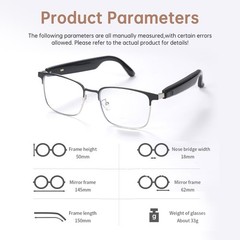 Open Ear Bluetooth Smart Glasses with Voice Assistant – Rated & Lightweight