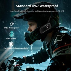 Novamente V6 Pro+ Motorcycle Helmet Bluetooth Intercom Headset, Up to 6 Rider…