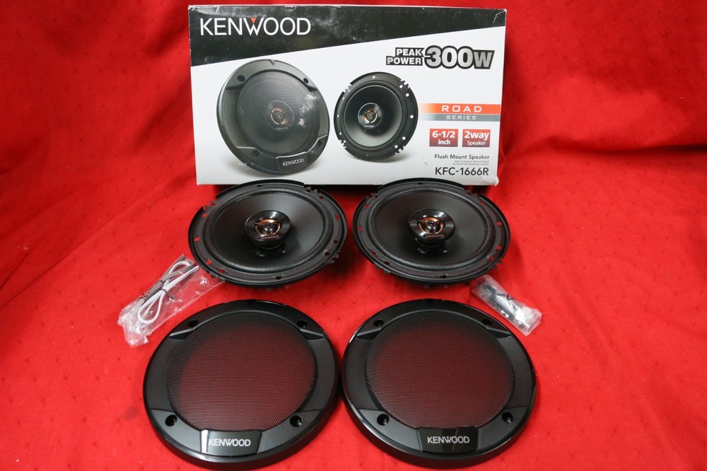 Kenwood KFC-1666R 6.5 inch 300W Max 2-Way Speakers, NEW, #N1