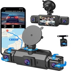 360° Dash Cam Front and Rear Inside,4 Channel Camera FHD 1080P Recorder G-Sensor