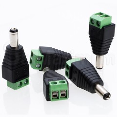 DC Power Connector 2.1 x 5.5mm BNC RCA Male /Female CCTV Video Balun Adapter LOT