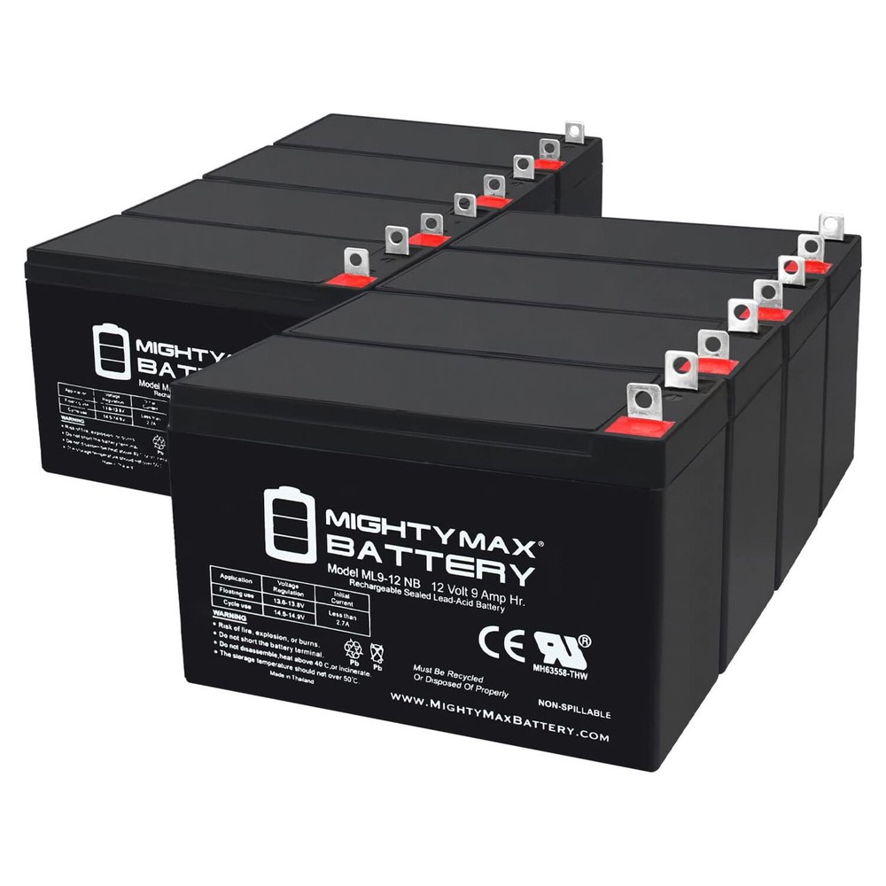 Mighty Max 12V 9AH NB SLA Battery Compatible with Stanley Tools J309 – 8 Pack