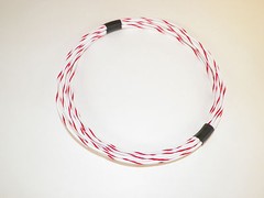 WHITE/RED AUTOMOTIVE WIRE 16 GAUGE HIGH TEMP GXL 25 FEET
