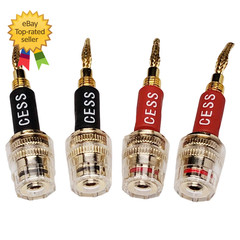 CESS 220 Pin Banana Plug to 4Mm Female Banana Jack Speaker Wire 4 Pack