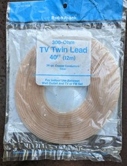 300 Ohm Twinlead for TV Antenna,etc – 40ft – 24AWG Copper