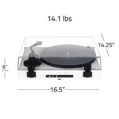 Fluance Vinyl Turntable Record Player Anti-Resonant Platter Acrylic Mat Preamp