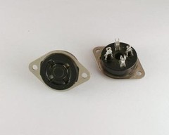 1x 4 Pin Octal Style Tube Relay Socket 77MIP4 Wire Pro Amphenol 77-MIP4 Plate