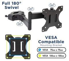 Mount-It! Universal Full Motion Steel Pole Mount with Articulating Arm and Re…