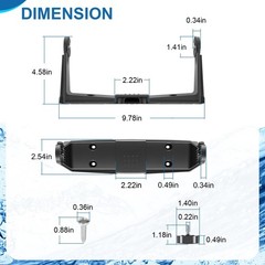 For Simrad 000-13702-001 Gimbal Mounting Bracket with Knobs for GO9, NSS7 EVO3