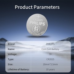 20Pack Philips CR2025 CR 2025 3V LITHIUM Battery BR2025 DL2025 Watch Batteries