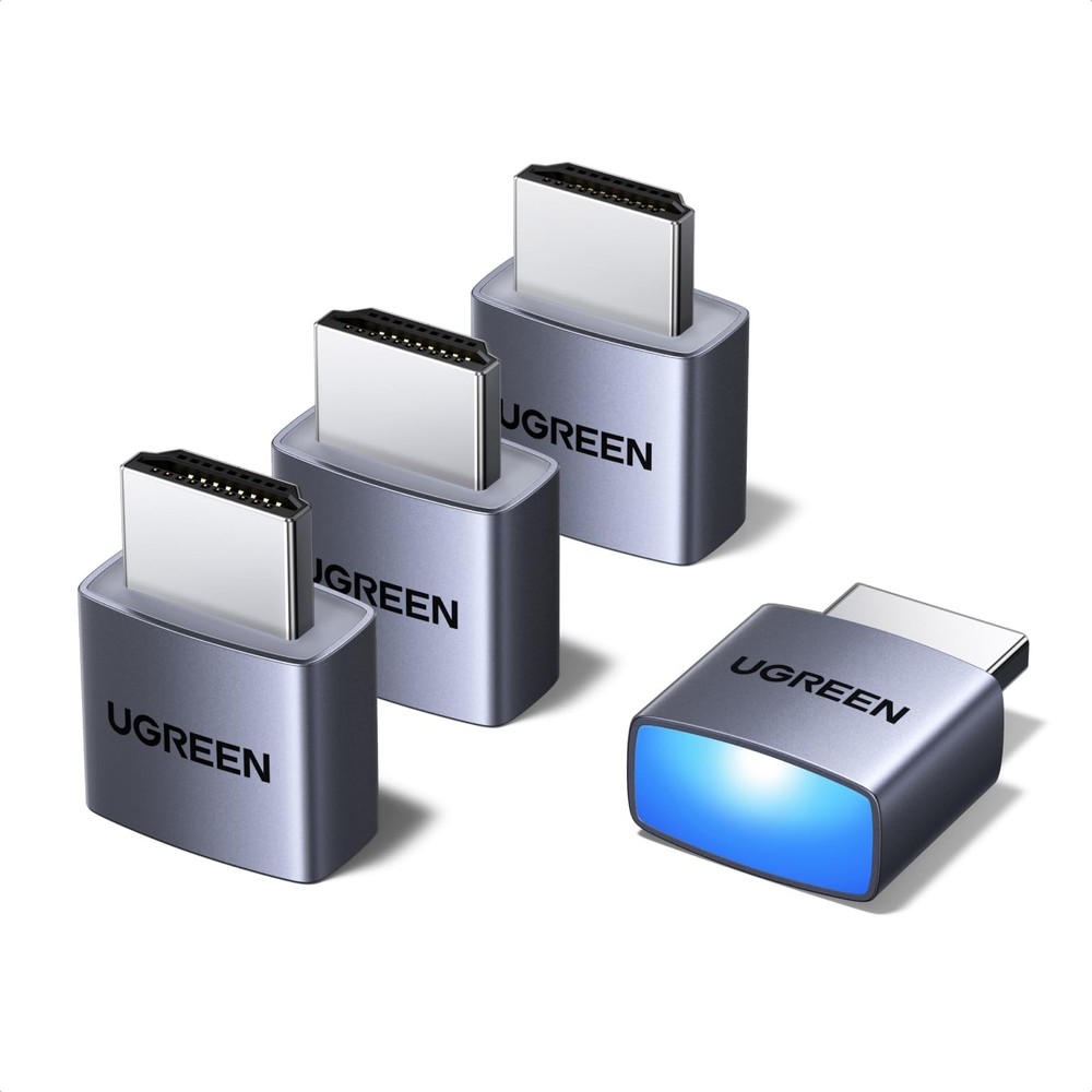 4 Pack HDMI Dummy Plug 4K@60Hz 2K@60Hz 1080P@120Hz, EDID Emulator, Virtual Mo…