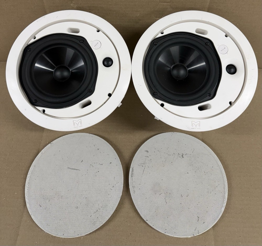 X2 Martin Audio C6.8T Passive Ceiling Mount Speaker 6” 2-Way 300W White Round
