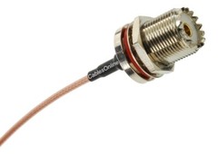 UHF PL259 Male to UHF Bulkhead Female 50Ω RG316 Coax Low Loss RF Cable