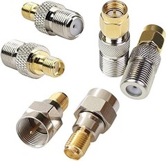 6 Pcs F Type to SMA Male Female Coaxial Cable Adapter Connector RF Coax 2 Sets
