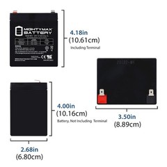 Mighty Max Battery ML5-12F2 – 12V 5AH, F2 Terminal, Rechargeable SLA AGM Battery