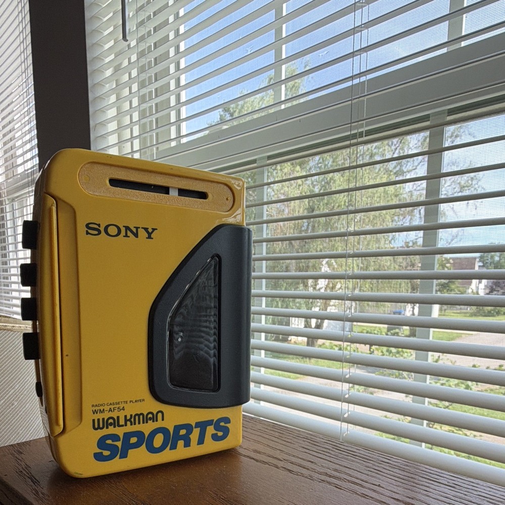 Sony Walkman Sports Portable Cassette Tape Player – Yellow/Black/Blue