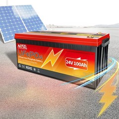 LiFePO4 24V 100Ah Lithium Battery BMS Solar Off Grid Marine Boat Trolling Motor