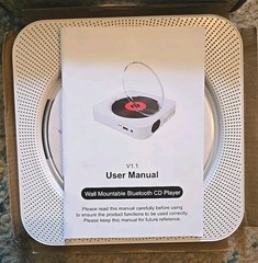 Wall Mountable CD Player White Portable CD Players Music Player Home Audio Boomb