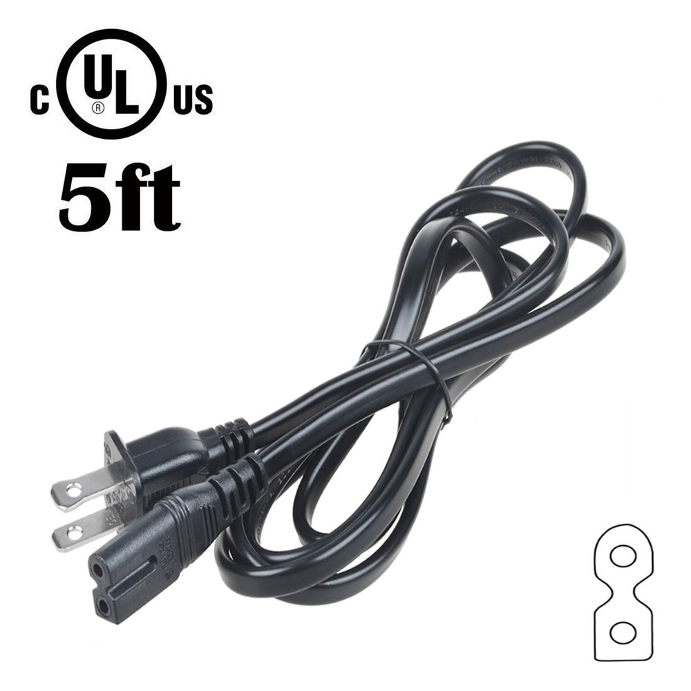 UL 5ft AC Power Cord Lead For VIZIO TV E50-E3 E60-E3 E70-E3 M70-D3 M80-D3 E48-D0