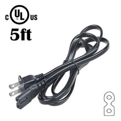 UL 5ft AC Power Cord Lead For VIZIO TV E50-E3 E60-E3 E70-E3 M70-D3 M80-D3 E48-D0