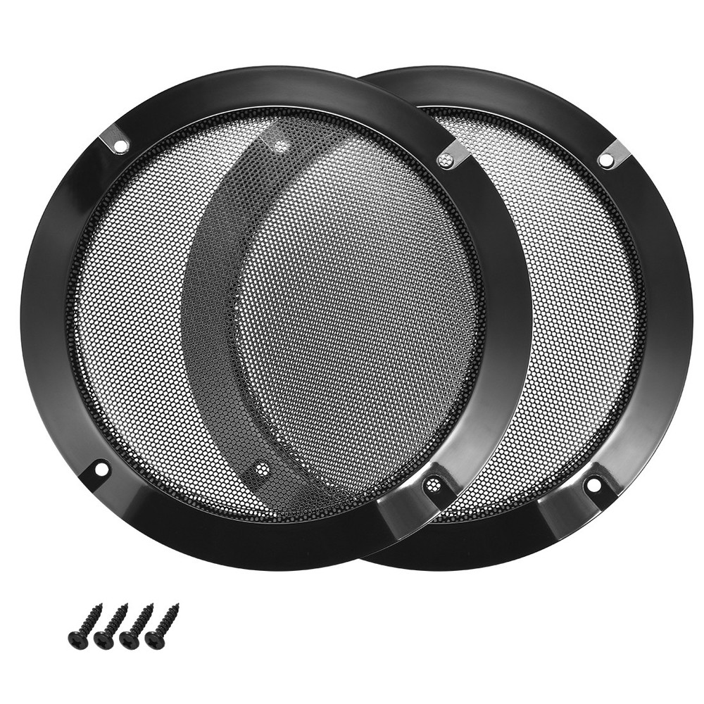 2Pcs 6.5″ Speaker Grill Mesh for Speaker Decorative Circle Woofer Cover Black