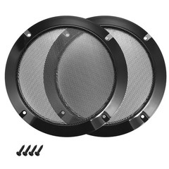 2Pcs 6.5″ Speaker Grill Mesh for Speaker Decorative Circle Woofer Cover Black