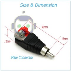 Speaker Wire cable to Audio Male RCA Connector Adapter Jack Plug Lot