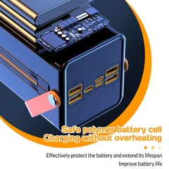 Power Bank 70000mAh 120W Charging Portable External Battery Backup For Phones