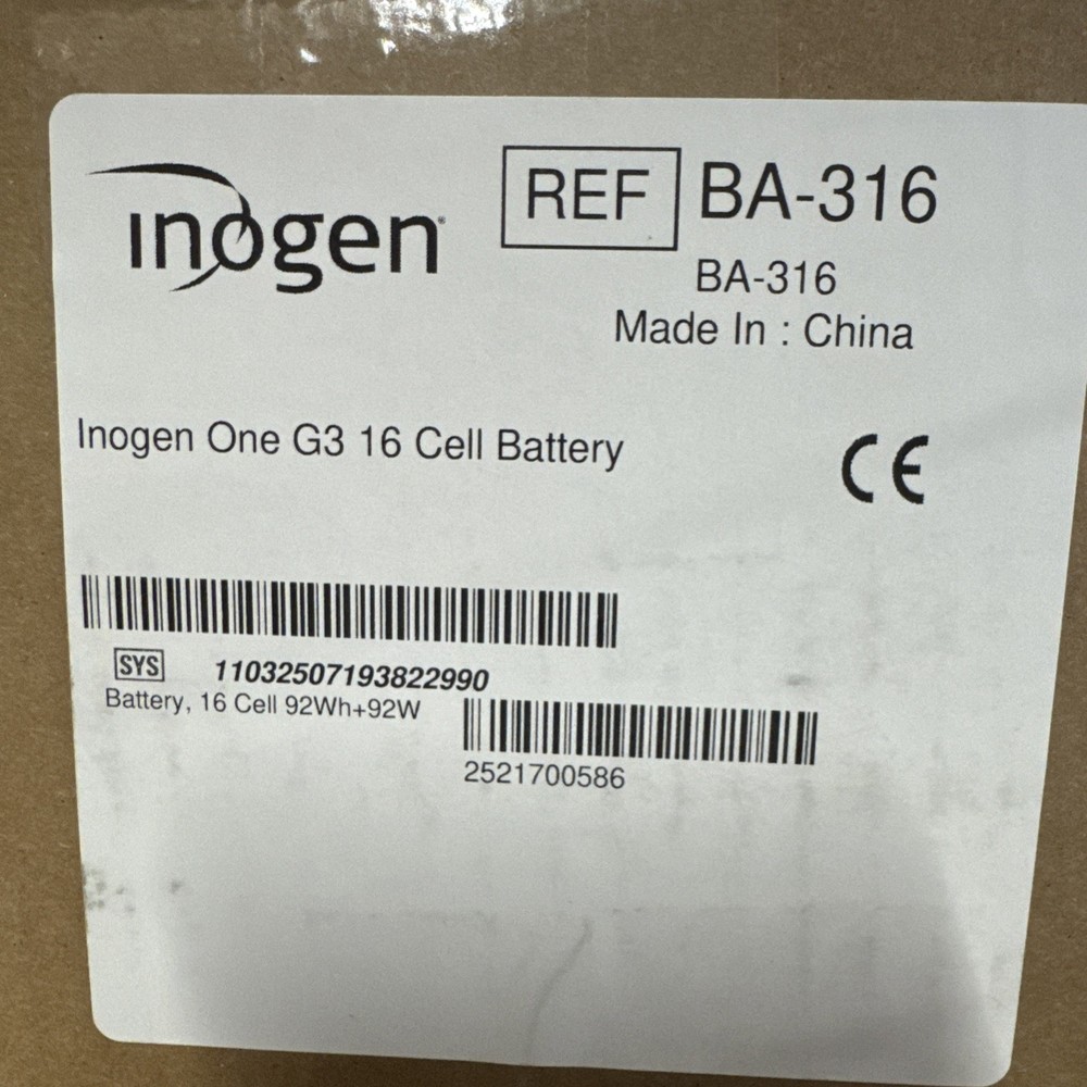 16 cell, inogen g3 double battery