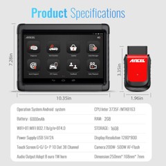 ANCEL X6 Car Diagnostic Tool Bidirectional All Systems OBD2 Scanner Code Reader