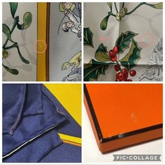 HERMES 90x90cm Navy Blue Silk Scarf 4-61-26 Open Box Condition