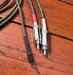 4 Ft. JMB CABLE CO Audiophile Turntable Phono RCA Cables w/Gnd. LOW Capacitance