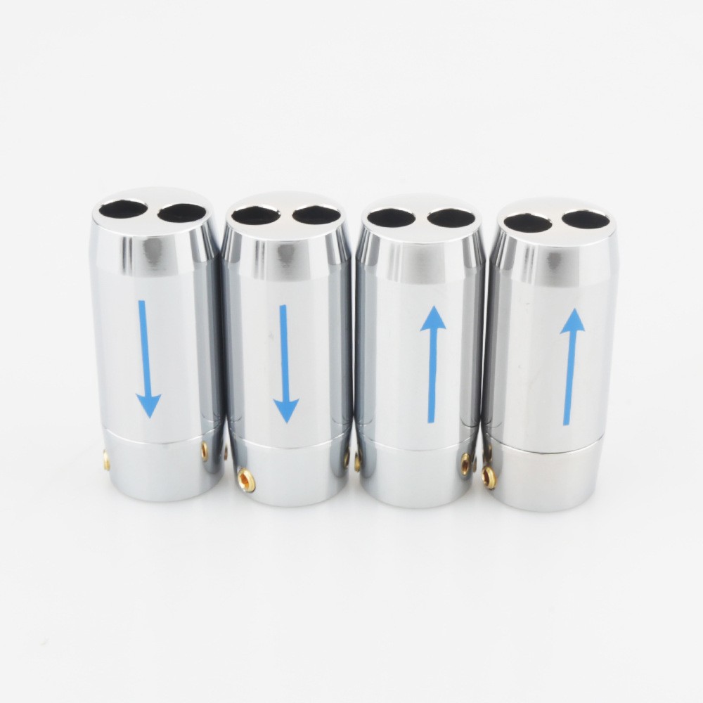 4Pack 46mm Aluminium HiFi Audio Speaker Pants Y Splitter for RCA Bi-Wire DIY new
