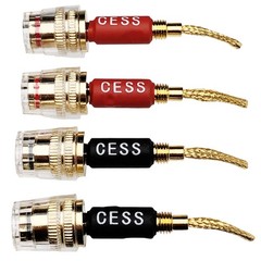 CESS-220 Pin Banana Plug to 4Mm Female Banana Jack Speaker Wire 4 Pack