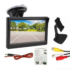 5″ Backup Monitor Car Rear View Reversing Camera Kit + 10m AV Cable for Truck RV