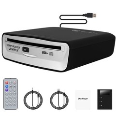 Portable Car CD Player with AUX, USB, Remote – Compatible with Android, Lapto…