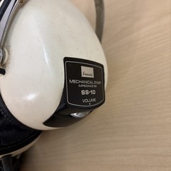 Sansui SS-10 Headphones Beige Black 8Ω Adjustable Headband Volume Control 6.35mm