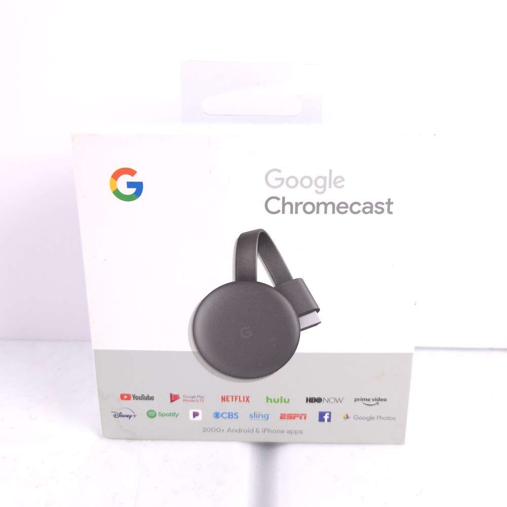 Google Chromecast 3rd Generation NC2-6A5 Charcoal No Power Cable Included
