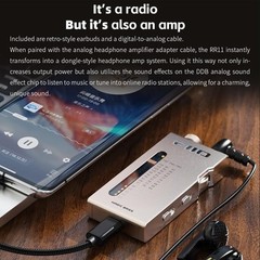 FiiO RR11 Portable FM Radio Receiver w/Analog PVR Tuning, 64MHz-108MHz (Silver)
