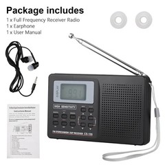 Portable Full Band AM/FM/SW/MW/LW Radio.Digital Stereo Speaker Player&Headphones
