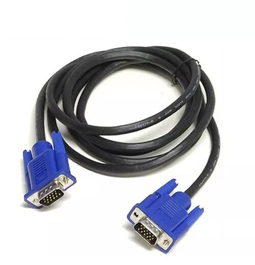 15-PIN SVGA SUPER VGA Epson Projector Male to Male Cable, BLUE CORD, 6 Feet
